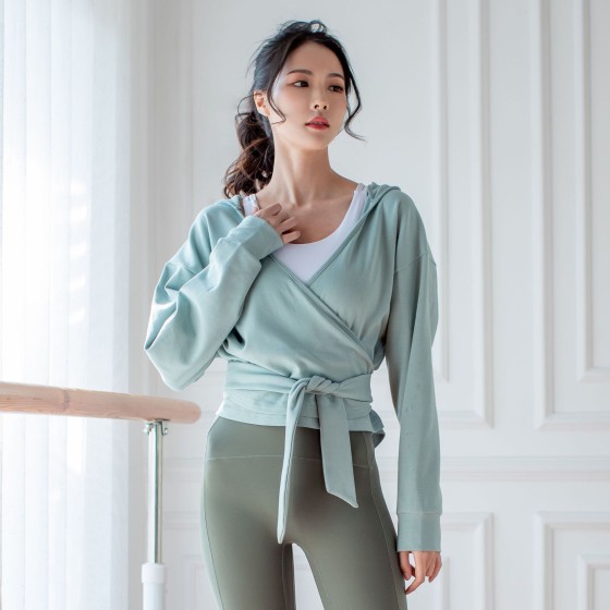 95 cotton long-sleeved yoga jacket A017