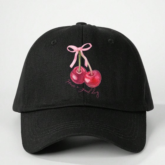 Bowknot cherry pattern baseball cap QZ-5106