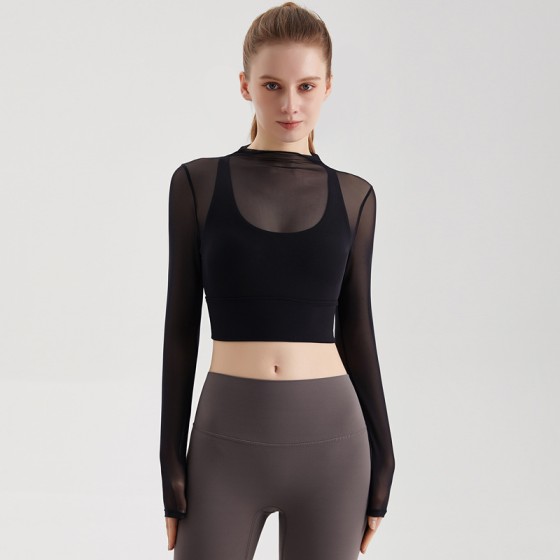 women's yoga mesh tops bra with pads CX101